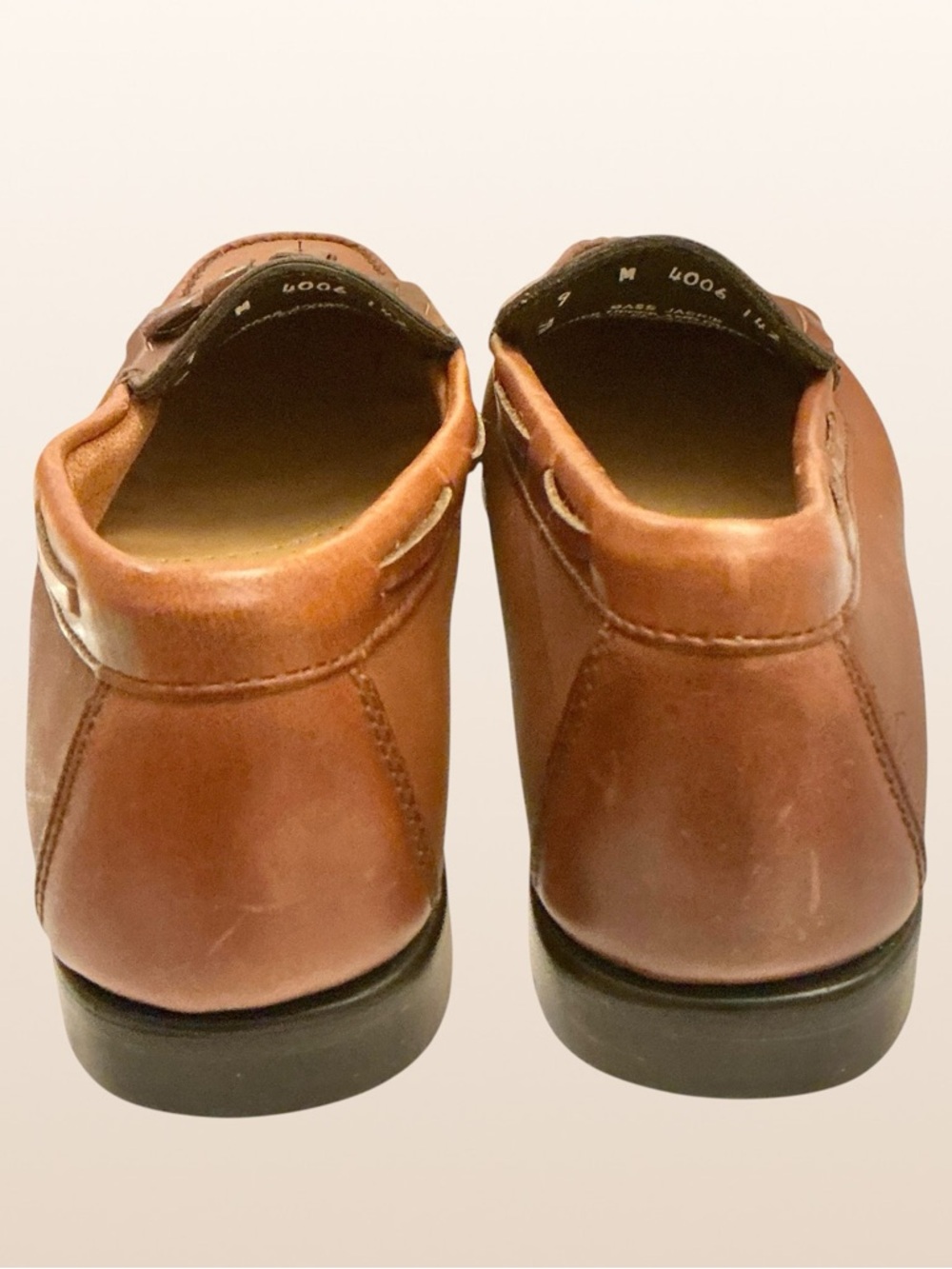 G.H. Bass Jackie Brown Leather Weejuns Loafer Kiltie Fringe Tassel Slip On Sz 9 - Picture 4 of 13